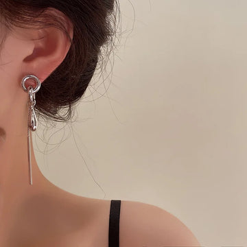 DAIIIBABYYY  -  Fashion Simple Metal Chain Pendant Earrings For Women Personality Popular Long Earrings Travel Jewelry Gift